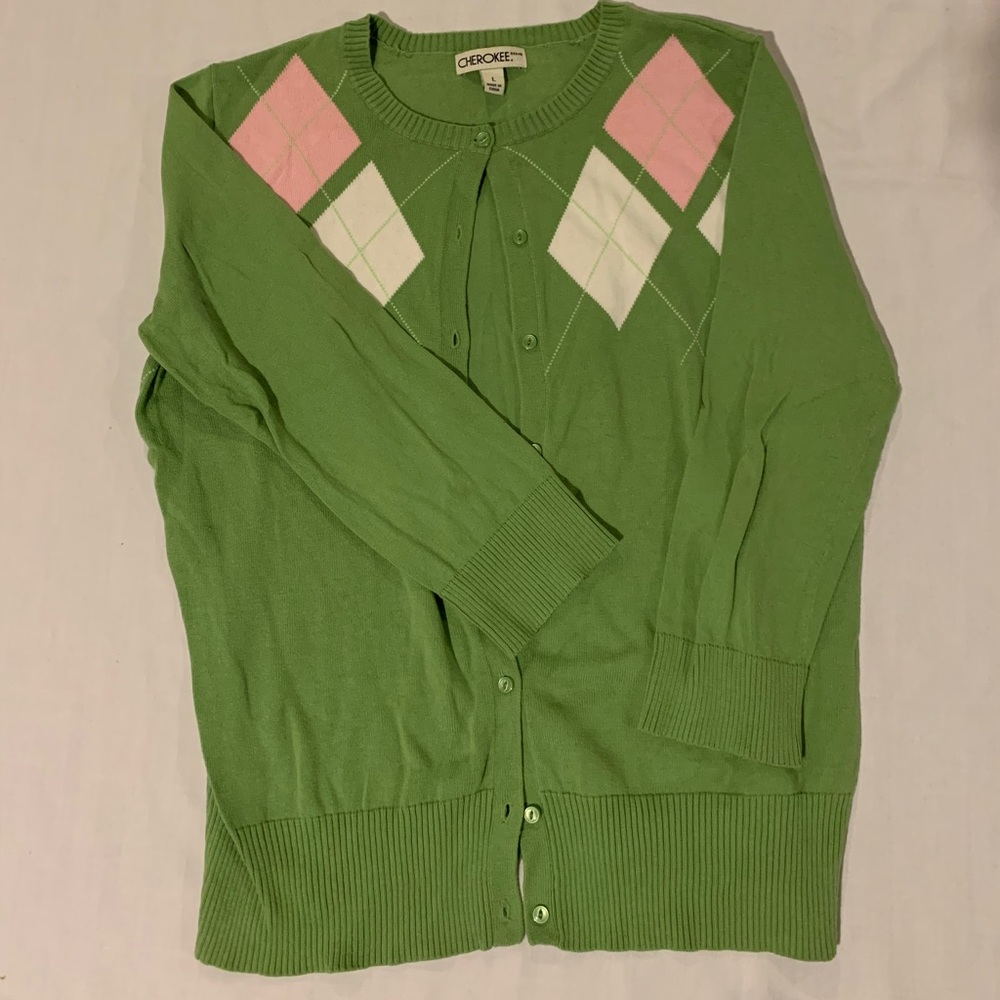 Cherokee Green Golf Sweater